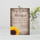 ヒマワリの木がヒッチング結婚式招待状 招待状 (スタンド正面)