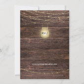 ヒマワリの木とメイスンジャーのストリングラ結婚イツ 招待状 (裏面)