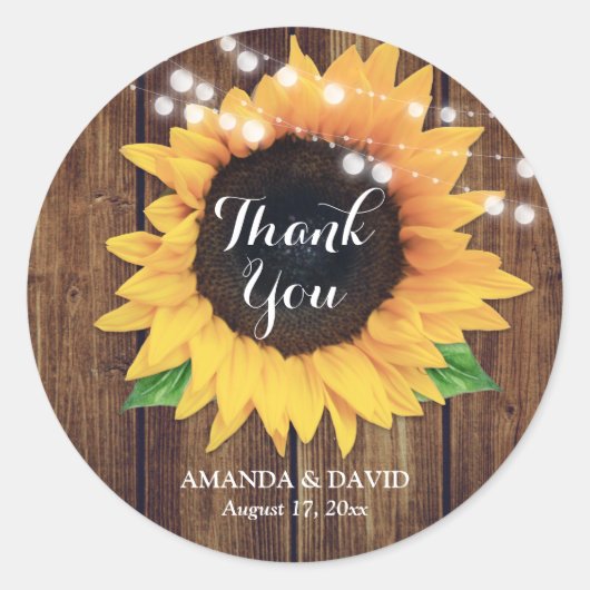 ヒマワリの木のストリングラ結婚イト ラウンドシール (正面)