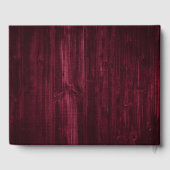 ヒマワリの木の弦ライトバーガンディ結婚ズ ゲストブック (裏面)