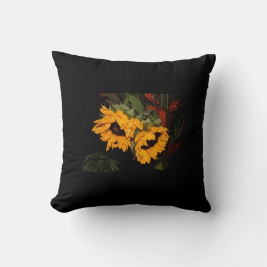 ヒマワリの枕 クッション (正面)