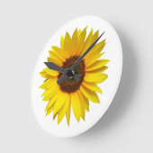 ヒマワリの柱時計 ラウンド壁時計 (傾斜)