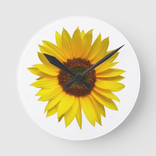 ヒマワリの柱時計 ラウンド壁時計 (正面)