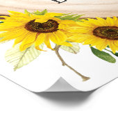 ヒマワリの森の動物の赤ちゃんシャワー歓迎ポー ポスター (角)