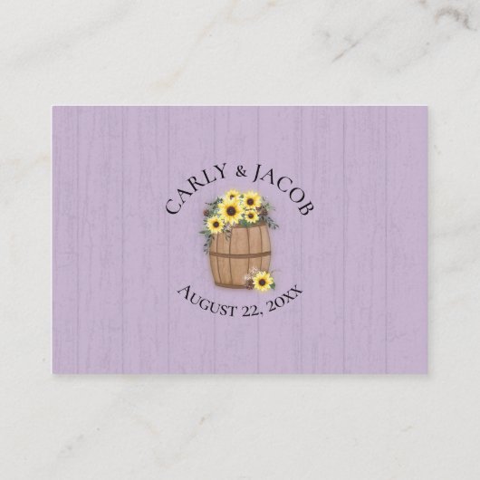 ヒマワリの樽パープルウッドWebサイト情報 名刺 (裏面)