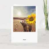 ヒマワリの母の日に折り畳まれたグリーティングカード カード (裏面)