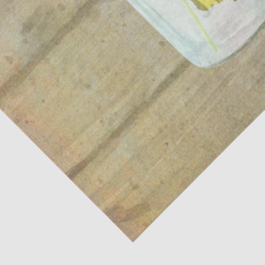 ヒマワリの水の色メイスンジャーズ木材デコパージュ 薄葉紙 (詳細)