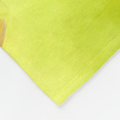 ヒマワリの水の色素朴黄色の青い国 フリースブランケット (角)