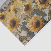 ヒマワリの水彩フィールドDecompage 薄葉紙 (詳細)