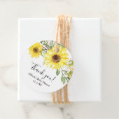 ヒマワリの水色の緑の黄色いヒマワリ フェイバータグ (インサイチュ)