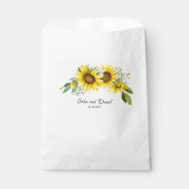 ヒマワリの水色の野結婚花 フェイバーバッグ