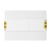 ヒマワリの水色の野結婚花 招待状ベリーバンド (裏面例)