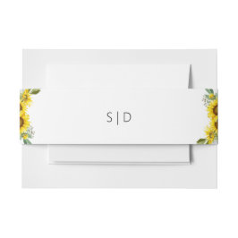 ヒマワリの水色の野結婚花 招待状ベリーバンド