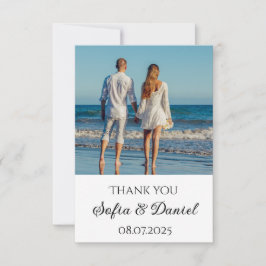 ヒマワリの水色の青い野結婚花の写真 サンキューカード