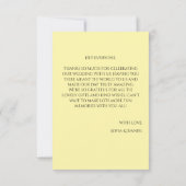 ヒマワリの水色の青い野結婚花の写真 サンキューカード (裏面)