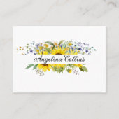 ヒマワリの水色の青い野結婚花 プレイスカード (正面)