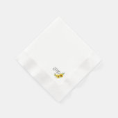 ヒマワリの水色は黄色 縁ありカクテルナプキン (角)