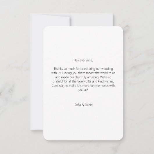 ヒマワリの水色イエローフラットサンキューカード サンキューカード (裏面)