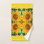 ヒマワリの浴室タオルセット バスタオルセット (ハンドタオル)