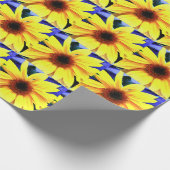 ヒマワリの無光沢の包装紙 ラッピングペーパー (角)