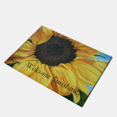 ヒマワリの玄関マット ドアマット (アングル)