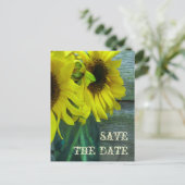 ヒマワリの瓶バーンウッド秋日付を保存 案内ポストカード (スタンド正面)