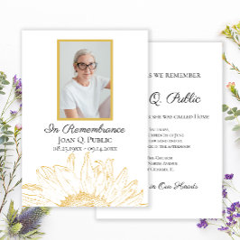 ヒマワリの生死の記念日 招待状