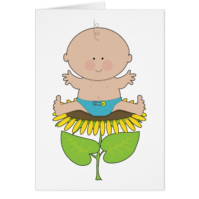 ヒマワリの男の赤ちゃん (正面)