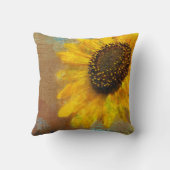 ヒマワリの破烈の枕 クッション (裏面)