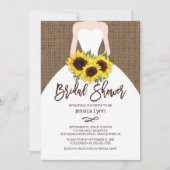 ヒマワリの秋の花嫁のブライダルシャワーの招待状 招待状 (正面)
