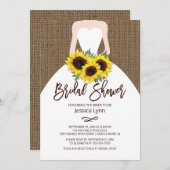 ヒマワリの秋の花嫁のブライダルシャワーの招待状 招待状 (正面/裏面)