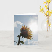 ヒマワリの空白のなメッセージカード カード (黄色い花)
