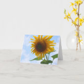 ヒマワリの空白のなメッセージカード カード (黄色い花)