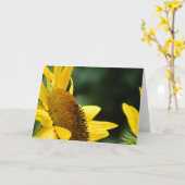 ヒマワリの空白のな挨拶状 カード (黄色い花)