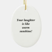 ヒマワリの笑い声のオーナメント セラミックオーナメント (裏面)