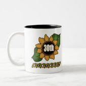 ヒマワリの第30誕生日プレゼント ツートーンマグカップ (左)