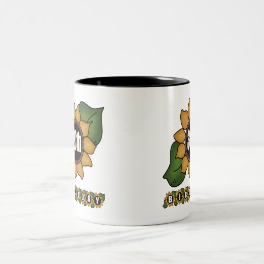 ヒマワリの第30誕生日プレゼント ツートーンマグカップ (中央)