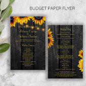 ヒマワリの粗木の金ゴールド台本婚式 チラシ