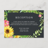 ヒマワリの結婚式のための披露宴カード エンクロージャーカード (正面)