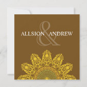 ヒマワリの結婚式招待状 招待状 (裏面)