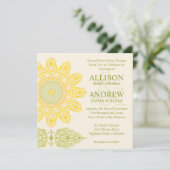 ヒマワリの結婚式招待状 招待状 (スタンド正面)