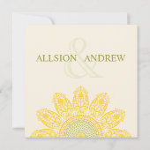 ヒマワリの結婚式招待状 招待状 (裏面)