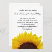 ヒマワリの結婚式招待状 招待状 (正面/裏面)