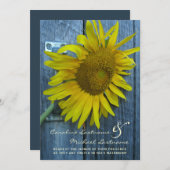 ヒマワリの結婚式招待状-花嫁及び新郎からの… 招待状 (正面/裏面)