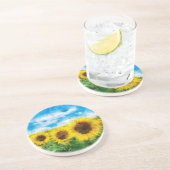 ヒマワリの絵を描くこと コースター (側面)