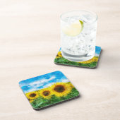 ヒマワリの絵を描くこと コースター (右側)
