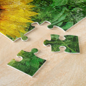 ヒマワリの絵を描くこと ジグソーパズル (側面)