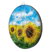 ヒマワリの絵を描くこと ダーツボード (正面右)