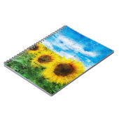 ヒマワリの絵を描くこと ノートブック (左側)