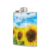 ヒマワリの絵を描くこと フラスク (左)